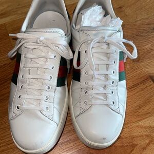 Mens Pre Loved Gucci New Ace Web Low-Top Sneaker PRICE IS FINAL